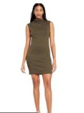 Old Navy sleeveless mock-neck rib-knit shift dress size small